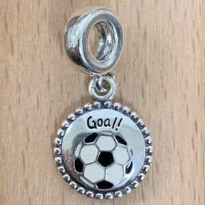 Pandora Goal! Football Charm Pandora Soccer Dangle, S925 Silver Bracelets